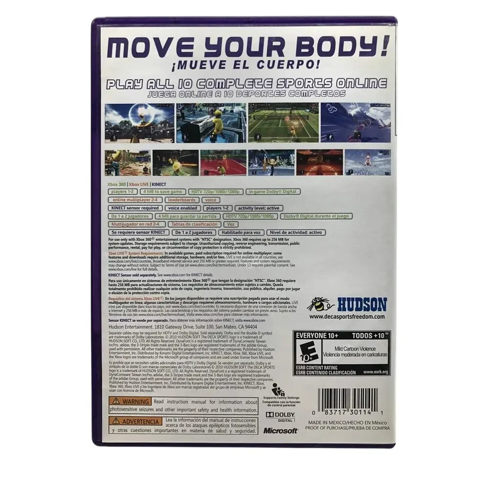 Deca Sports Freedom (Microsoft Xbox 360, 2010) Tested
